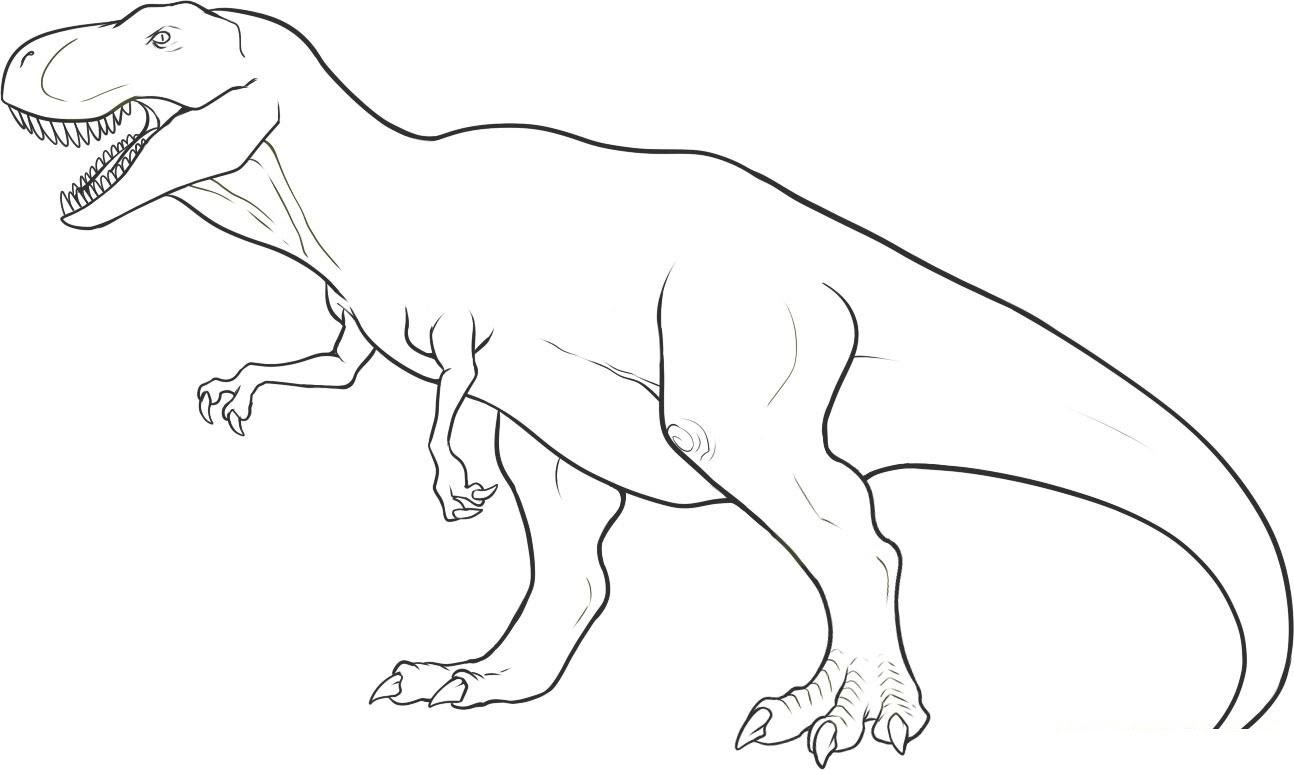 1294x770 Huge Collection Of 'easy T Rex Drawing' Download More Than - Dinosaur Drawing Easy