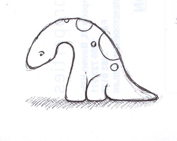 600x477 drawing of dinosaur dinosaur drawings dinosaur drawing easy step - Dinosaur Drawing Easy