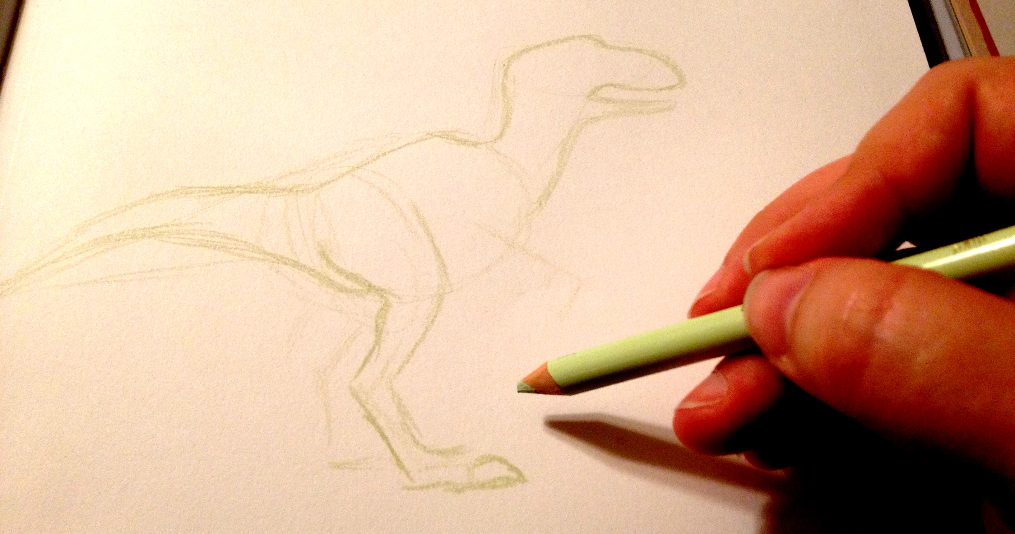 3264x1717 Drawing Dinosaurs! A Colored Pencil How To For Kids And Adults - Dinosaur Drawing For Kids