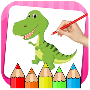 300x300 Dinosaurs Coloring Book Drawing Game For Android - Dinosaur Drawing Game