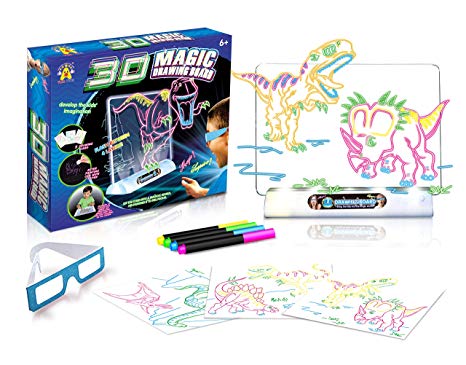 466x365 Yijiatoys Magic Led Flashing Drawing Board Dinosaur - Dinosaur Drawing Game