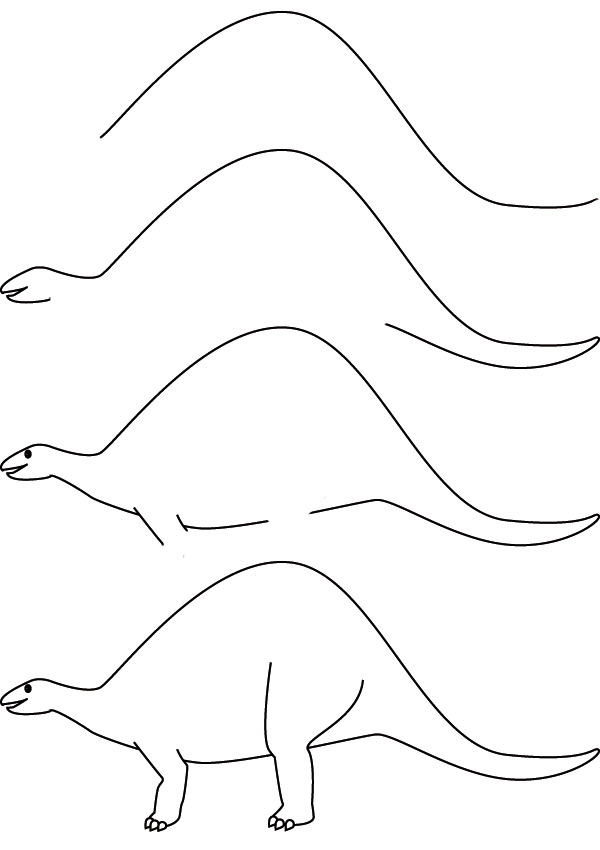 600x850 Drawing Dinosaur - Dinosaur Drawing Images