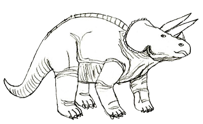 400x244 How To Draw A Dinosaur - Dinosaur Drawing Images