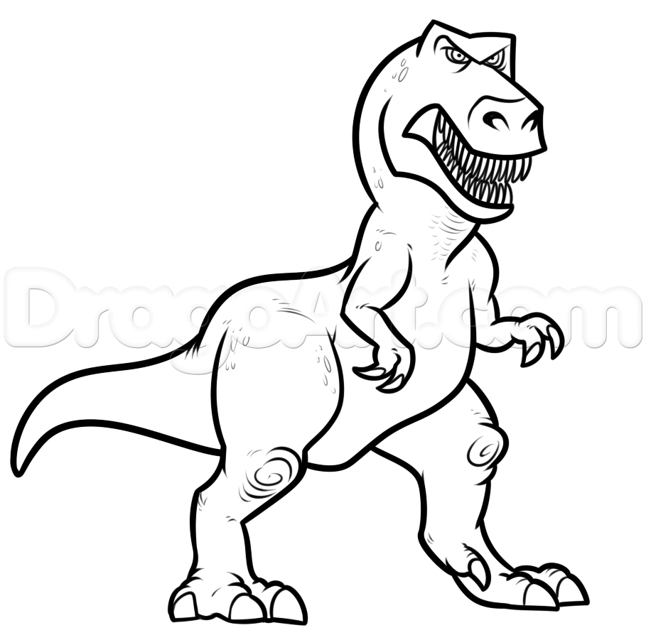 909x901 Step How To Draw Butch From The Good Dinosaur - Dinosaur Drawing Images