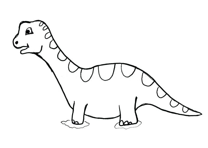 Dinosaur Drawing Outline at PaintingValley.com | Explore collection of