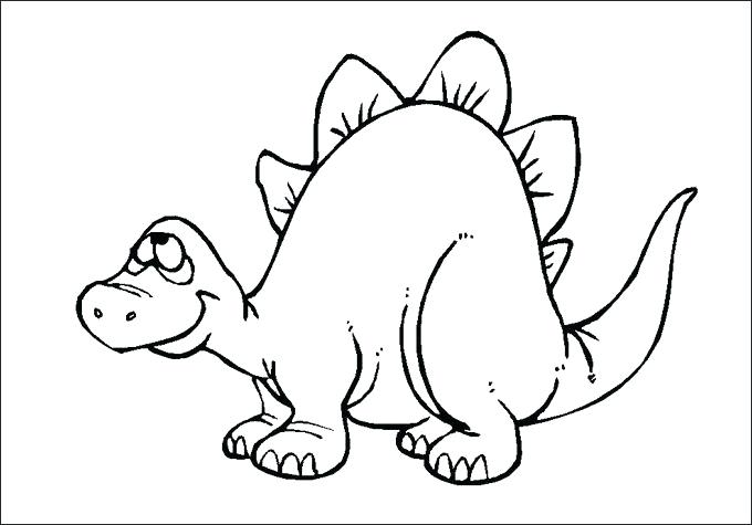 680x475 Dinosaur Outline Coloring Pages Baby - Dinosaur Drawing Outline