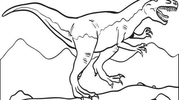 Dinosaur Drawing Outline at PaintingValley.com | Explore collection of