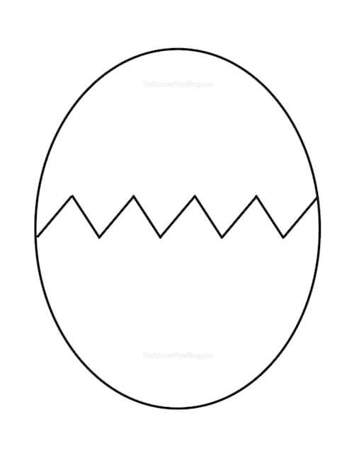 500x647 Free Printable Egg Pattern - Dinosaur Egg Drawing