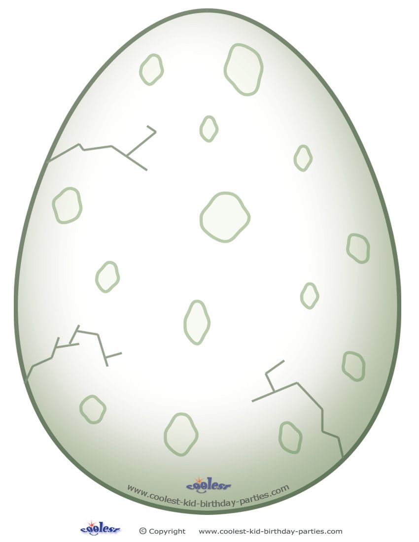 850x1100 Printable Dinosaur Egg Decoration Coolest Free Printables Ryan - Dinosaur Egg Drawing