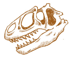 Dinosaur Fossil Drawing at PaintingValley.com | Explore collection of