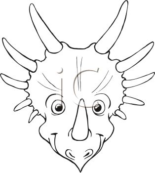 314x350 Head Clipart Dinosaur - Dinosaur Head Drawing