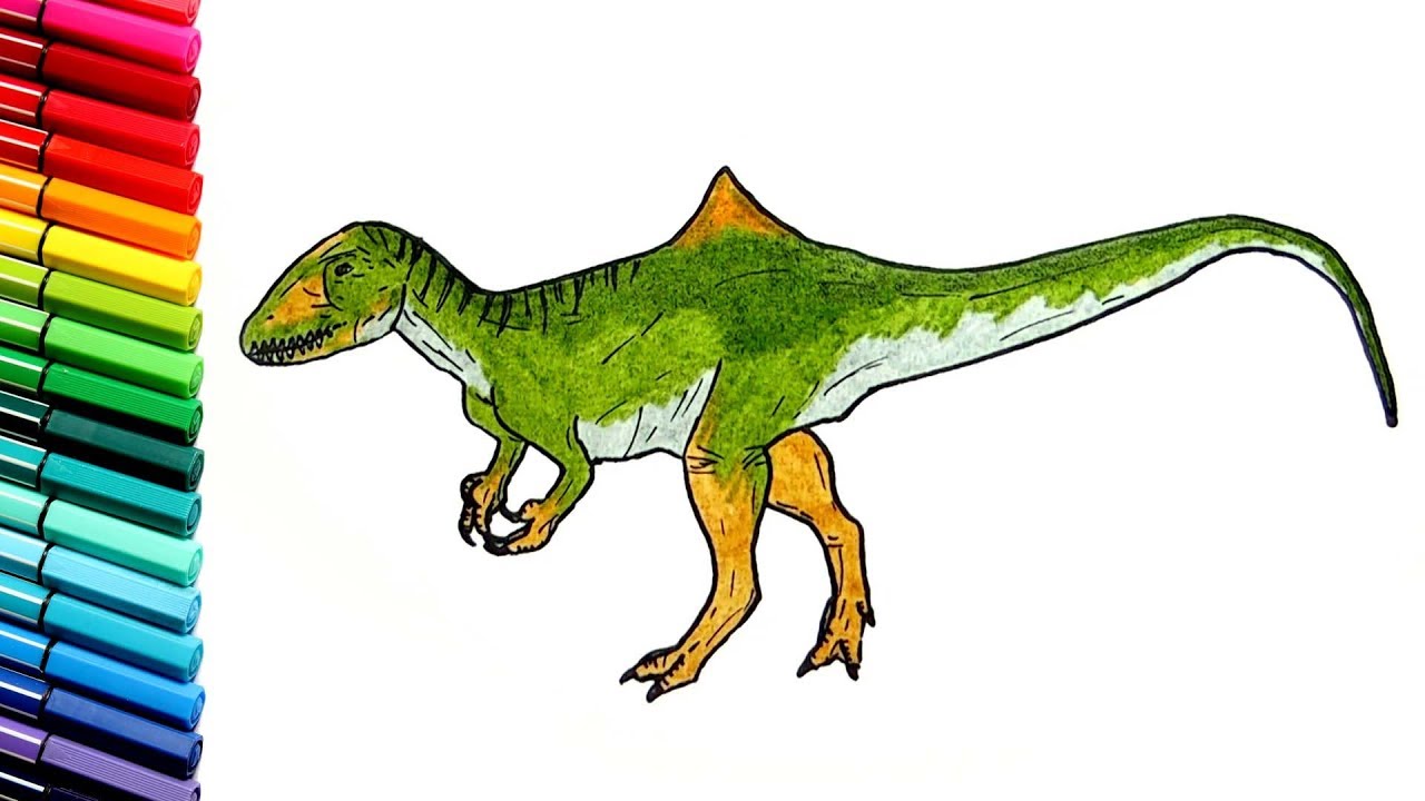 1280x720 Drawing And Coloring Dinosaur - Dinosaur Images For Drawing