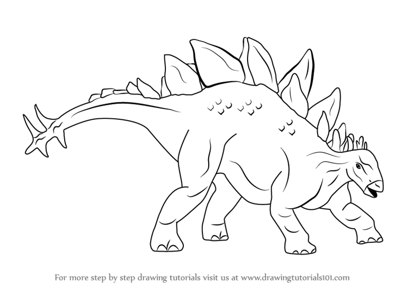 Как рисовать стегозавра