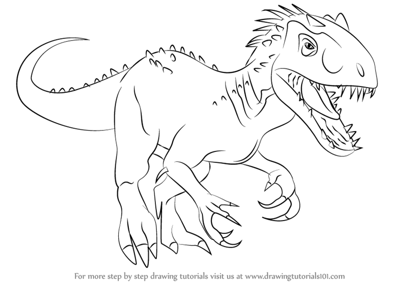 800x566 Learn How To Draw The Indomius Rex - Dinosaur Images For Drawing