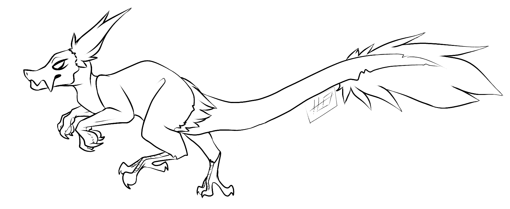 1756x720 Dinosaur Line Drawing - Dinosaur Line Drawing