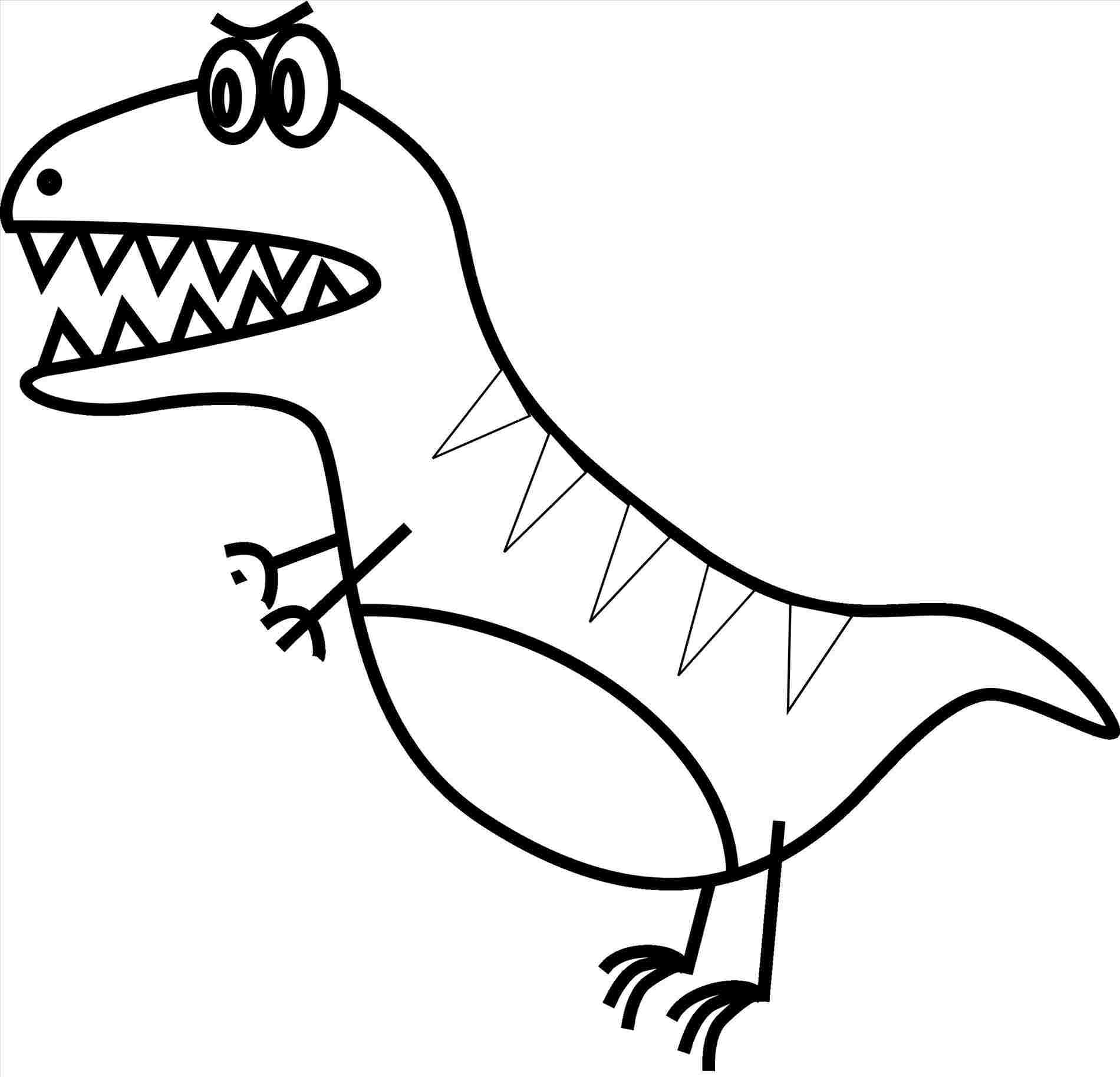 Dinosaur Line Drawing at PaintingValley.com | Explore collection of