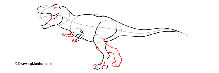 750x250 How To Draw A Dinosaur - Dinosaur Line Drawing