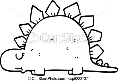 450x309 Line Drawing Cartoon Prehistoric Dinosaur - Dinosaur Line Drawing