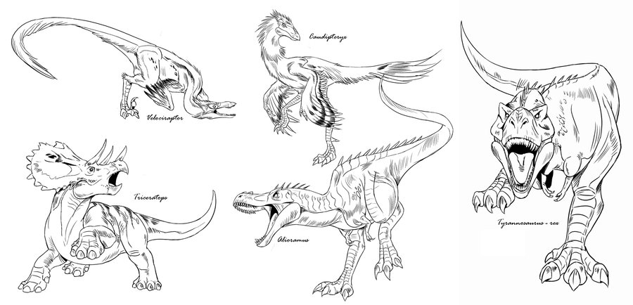 900x434 Collection Of 'dinosaur Line Drawing' Download More Than - Dinosaur Line Drawing
