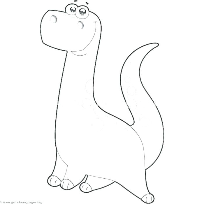 700x700 Dinosaur Outline Coloring Pages Free Animals - Dinosaur Outline Drawing