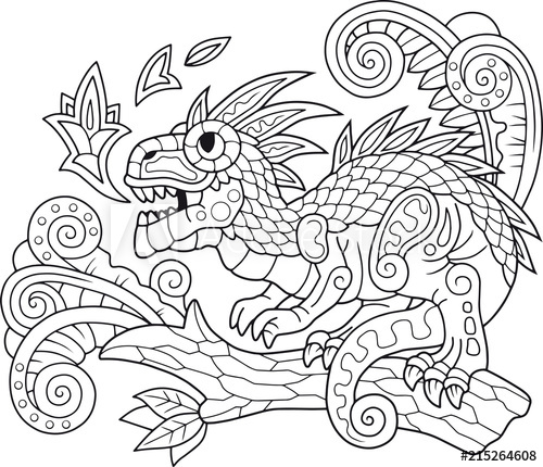 500x430 Dinosaur Pattern, Funny Design Illustration, Outline Drawing - Dinosaur Outline Drawing
