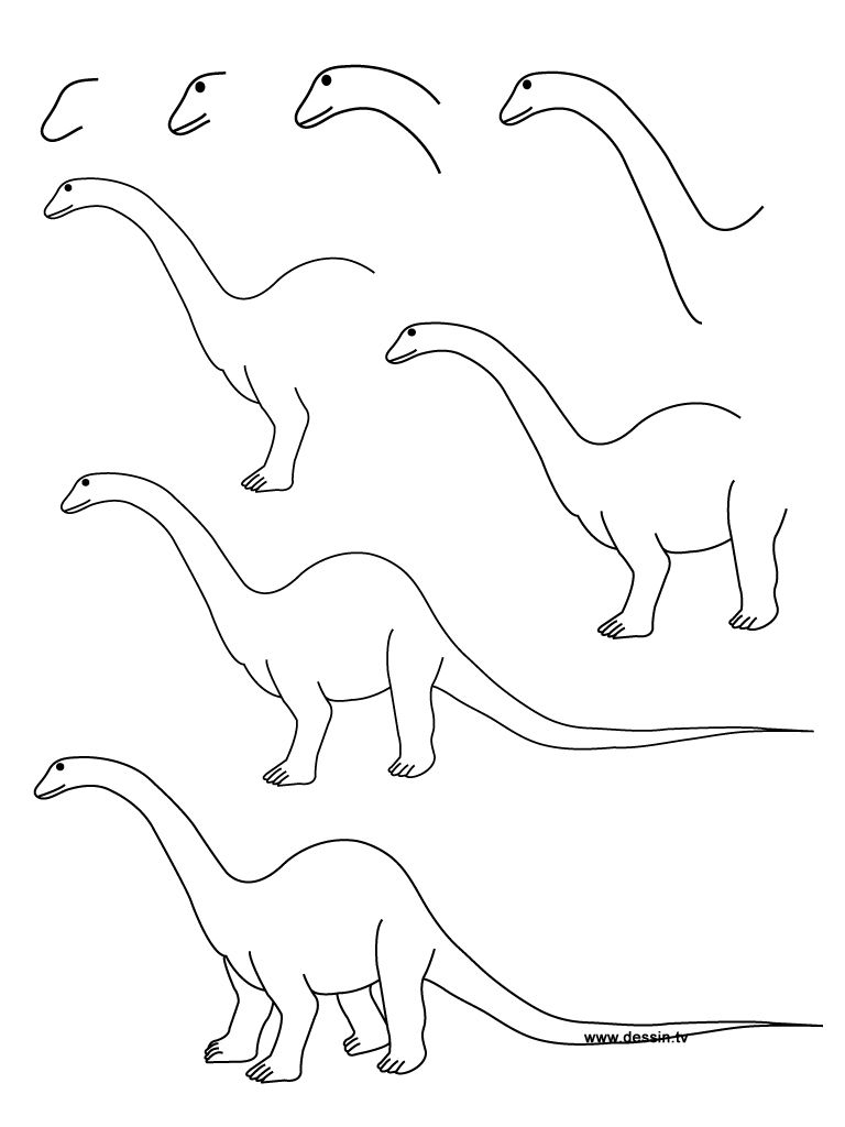 768x1024 Pencil Drawing Sketches For Kids Step - Dinosaur Pencil Drawing