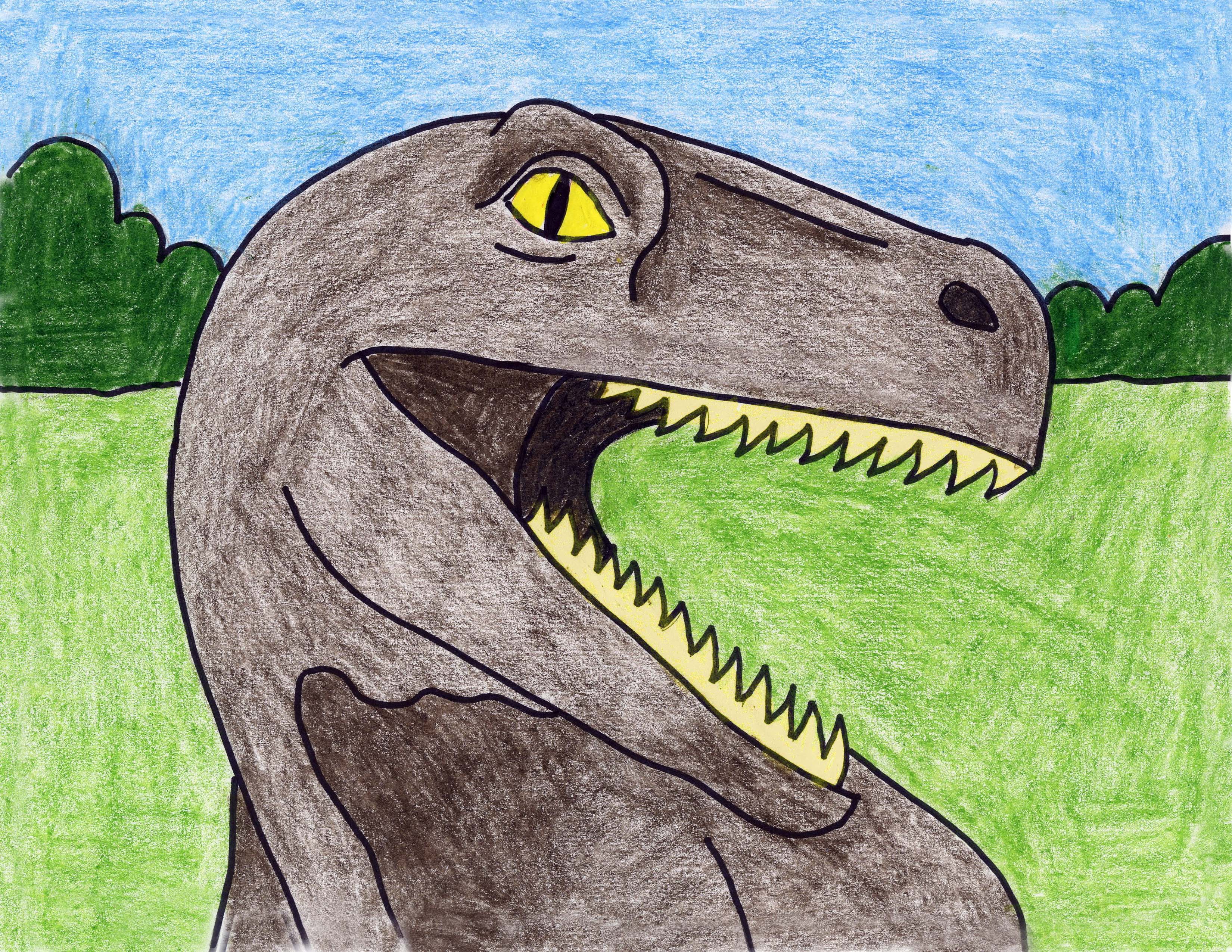 3300x2550 Dinosaur Head Art Projects For Kids - Dinosaur Pictures Drawing