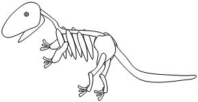 289x150 Drawn Dinosaur Dinosaur Skeleton - Dinosaur Skeleton Drawing