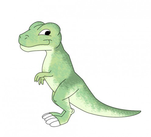 496x451 How To Draw A Cartoon T Rex Feltmagnet - Dinosaur T Rex Drawing