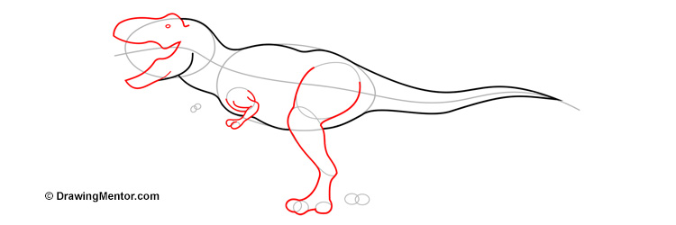 750x250 How To Draw A Dinosaur - Dinosaur T Rex Drawing
