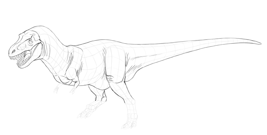 850x432 How To Draw A T Rex Dinosaur - Dinosaur T Rex Drawing