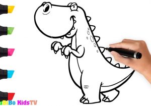 300x210 Dinosaur Kid Drawing How To Draw A Dinosaur With Shapes - Dinosaurs For Kids Drawing