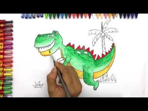 480x360 how to draw dinosaurs coloring book for kids learning colors - Dinosaurs For Kids Drawing