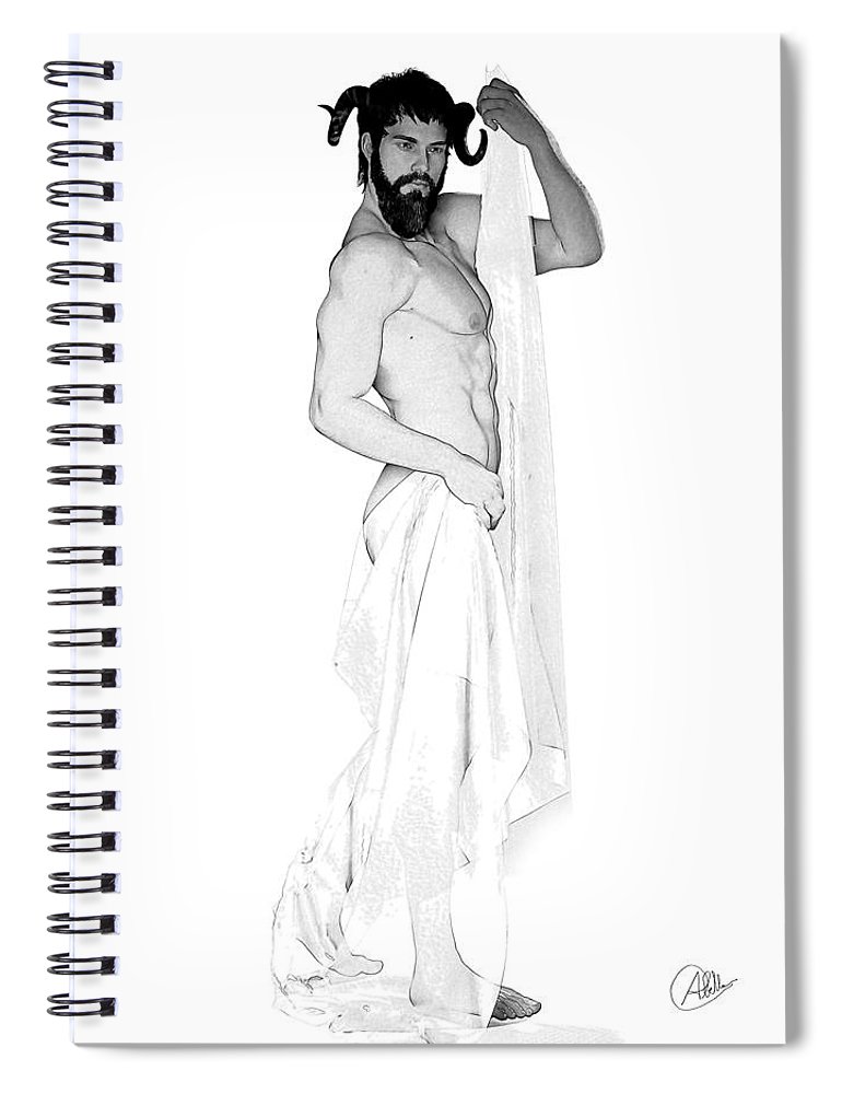 770x1000 Dionysus Pencil Drawing Spiral Notebook For Sale - Dionysus Drawing