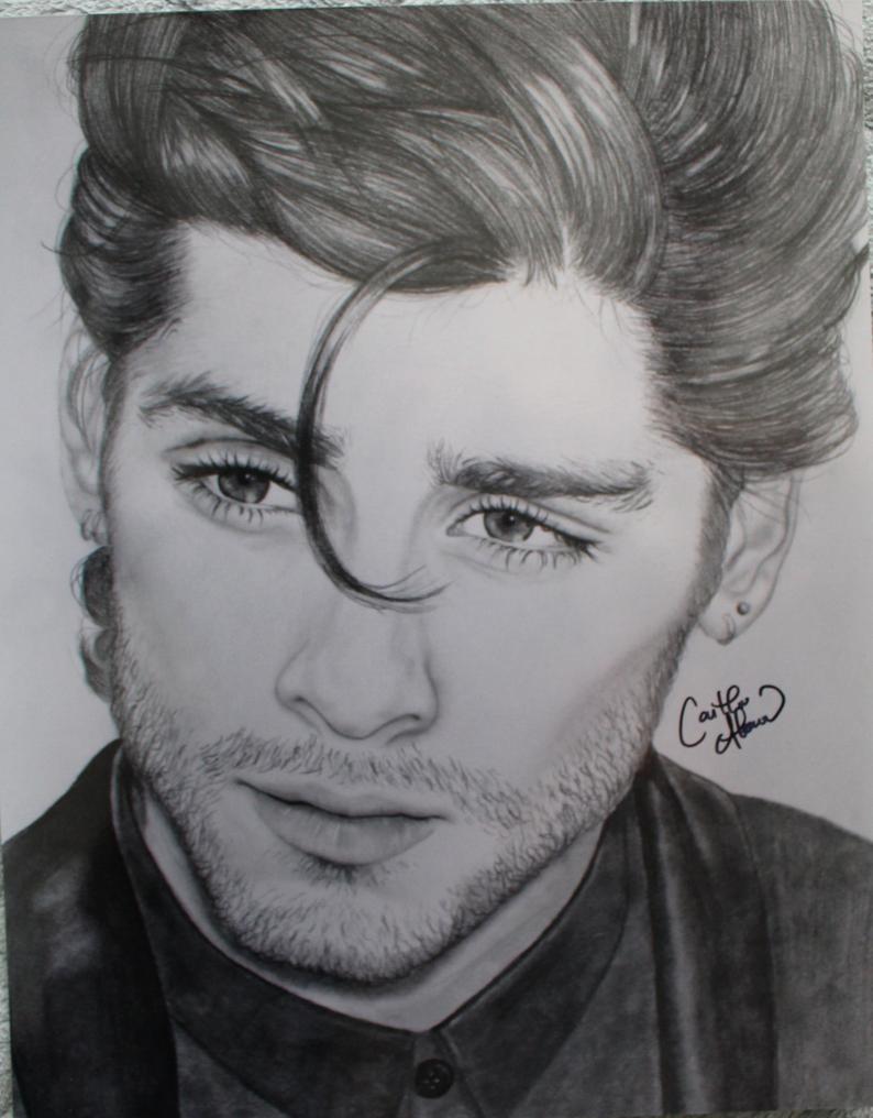 794x1016 Print Zayn Malik One Direction Pencil Drawing Etsy - Direction Drawing