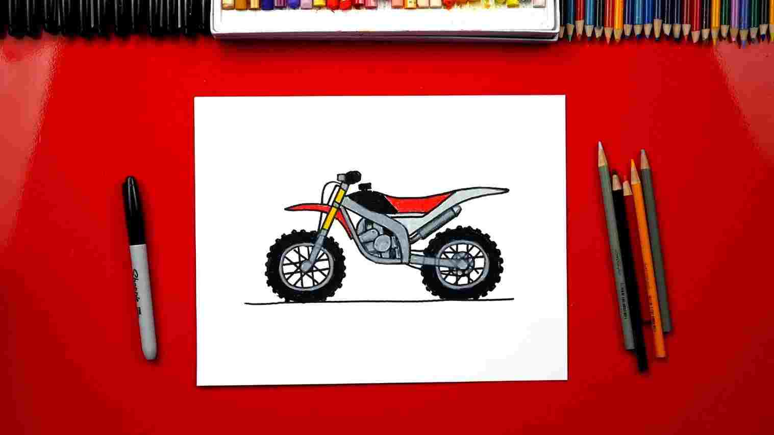 1517x853 On Ubisaferhubisafeorg Bike Sketch Youtuberhyoutubecom Bike Simple - Dirt Bike Drawing