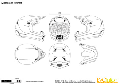 400x283 Motocross Helmet Vector Drawing - Dirt Bike Helmet Drawing
