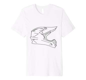 342x320 Dirt Bike Helmet Outline Shirt - Dirt Bike Helmet Drawing