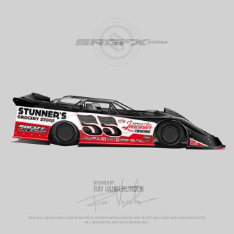 335x335 Black Archives - Dirt Late Model Drawing