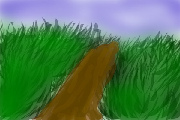 600x400 Dirt Road A Landscape Speedpaint Drawing - Dirt Road Drawing