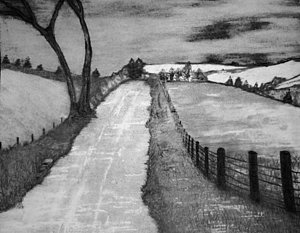 300x233 Take Me Home Drawing - Dirt Road Drawing