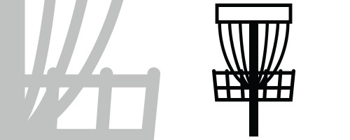 500x200 disc art - Disc Golf Basket Drawing