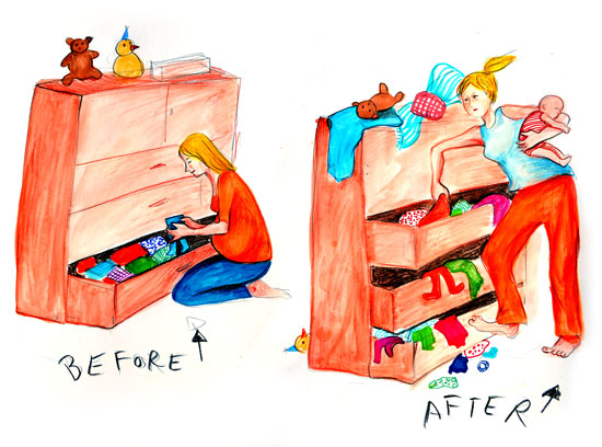 550x408 funny baby drawing - Discipline Drawing