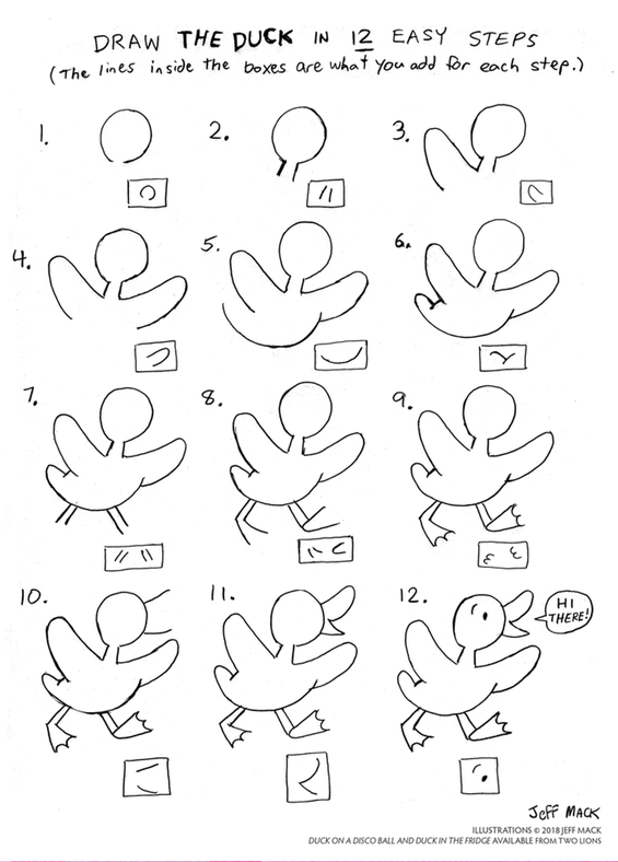 565x788 learn to draw with jeff mack, duck on a disco ball the childrens - Disco Drawing