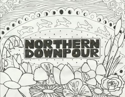 500x389 Drawing Art Black And White Lyrics Moon Black White Flowers - Disco Drawing