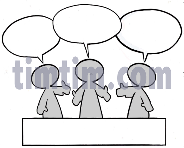 595x480 free drawing of a discussion panel bw from the category books - Discussion Drawing