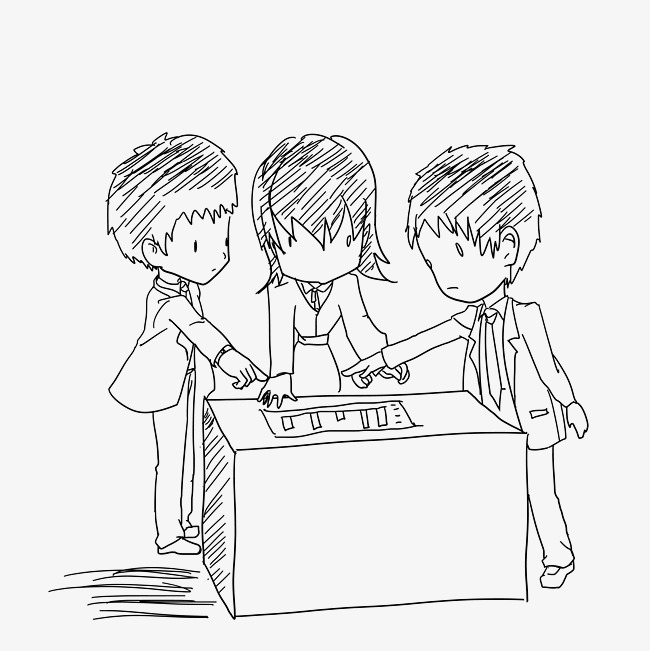 650x651 cartoon discussion meeting element free download vector - Discussion Drawing