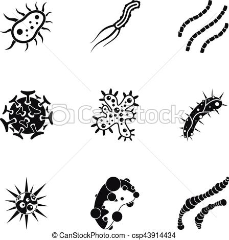 448x470 disease icons set, simple style disease icons set simple - Disease Drawing