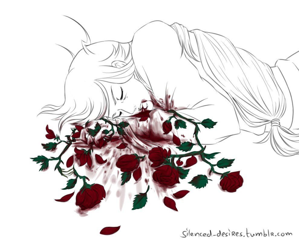 989x808 Hanahaki Disease - Disease Drawing