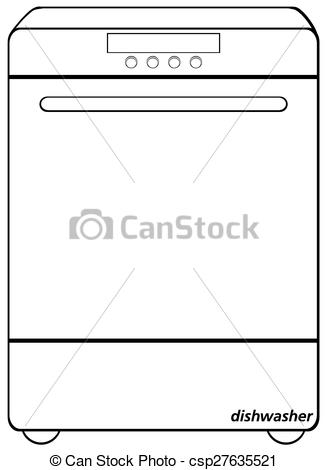 328x470 Dishwasher Closeup Simple Design Of Dishwasher - Dishwasher Drawing
